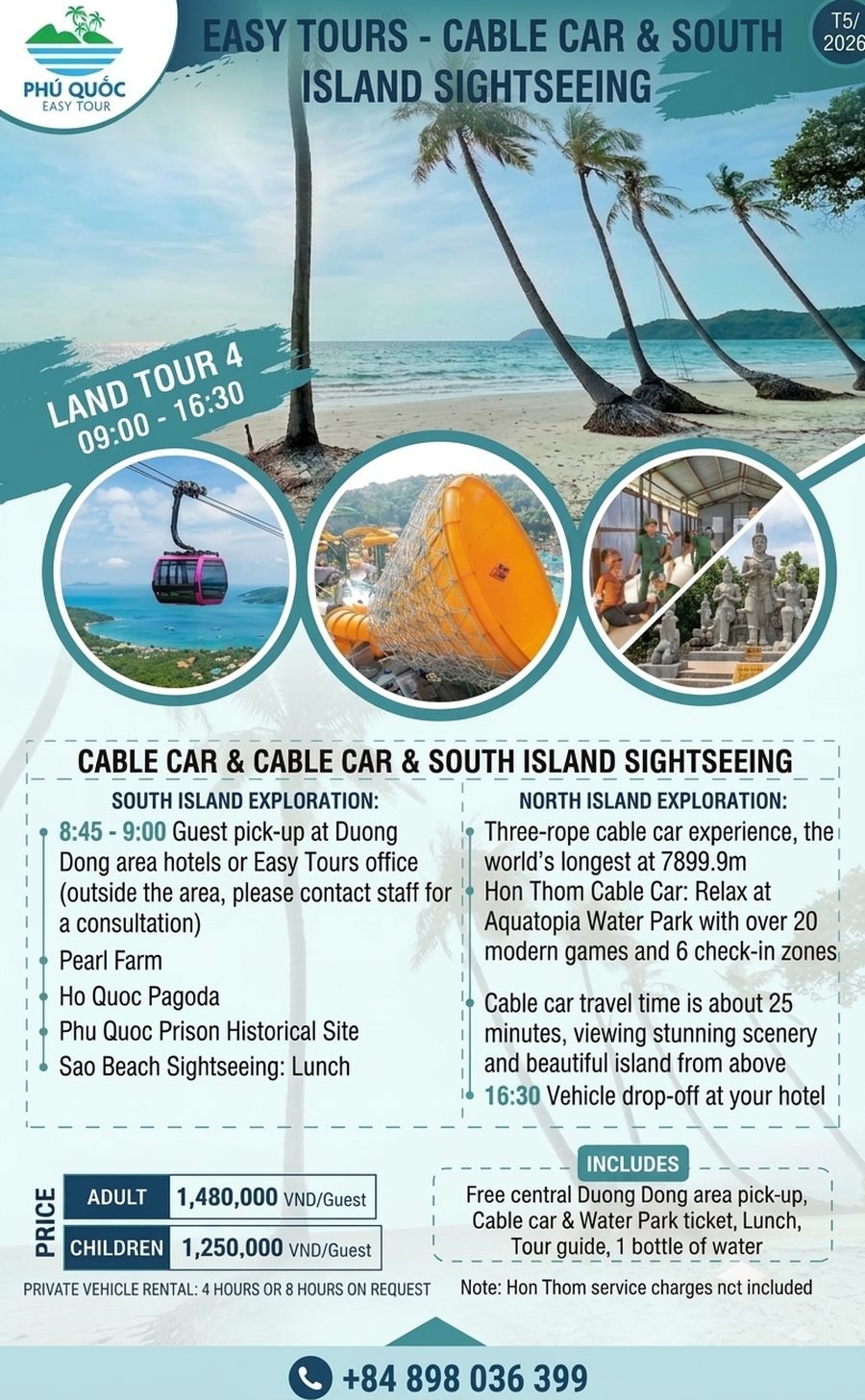 Tour Cáp Treo & Ngắm Cảnh Đảo Nam