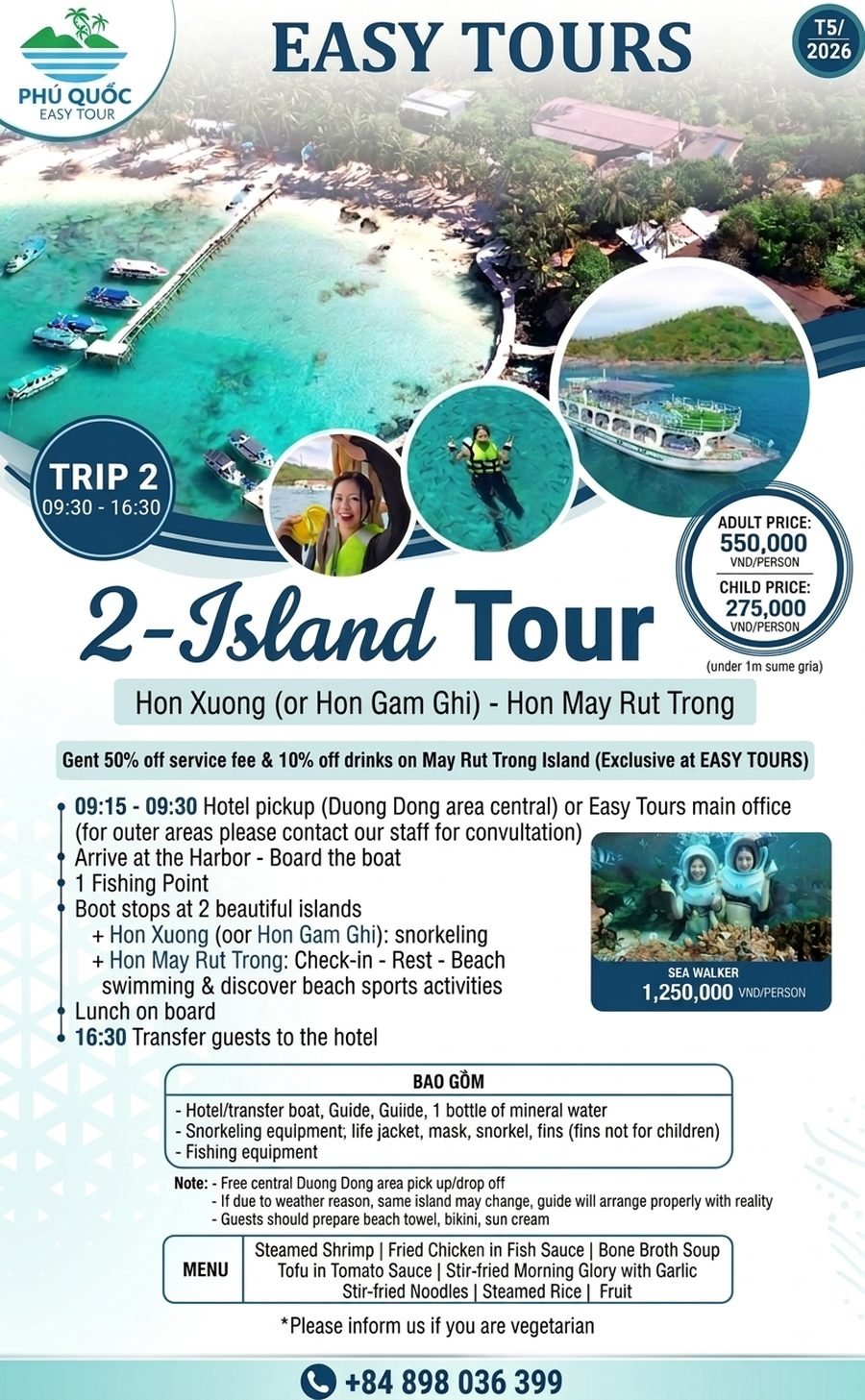 Tour 2 Đảo