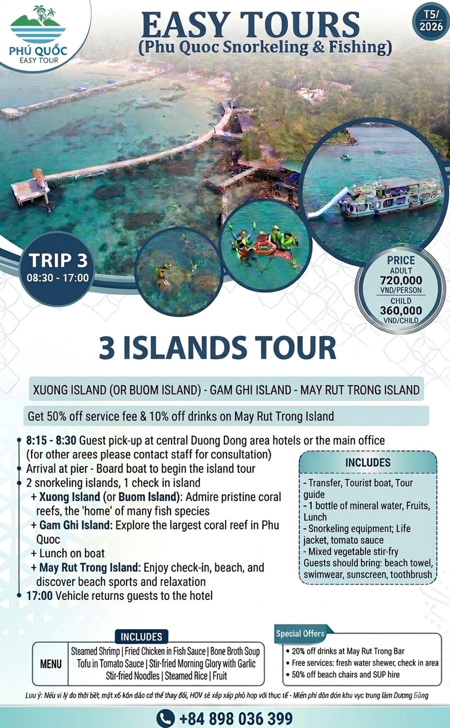 Tour 3 Đảo